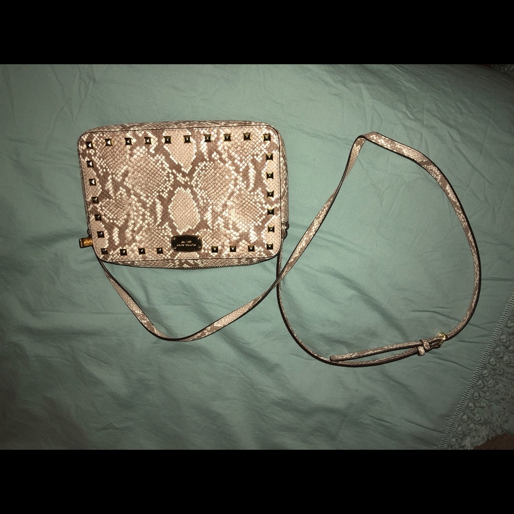 MK snakeskin crossbody